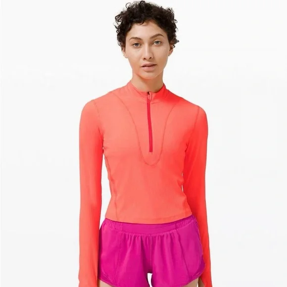 Lululemon | GLOSS TRIM RUN 1/2 ZIP LONG SLEEVE - Picture 2 of 6